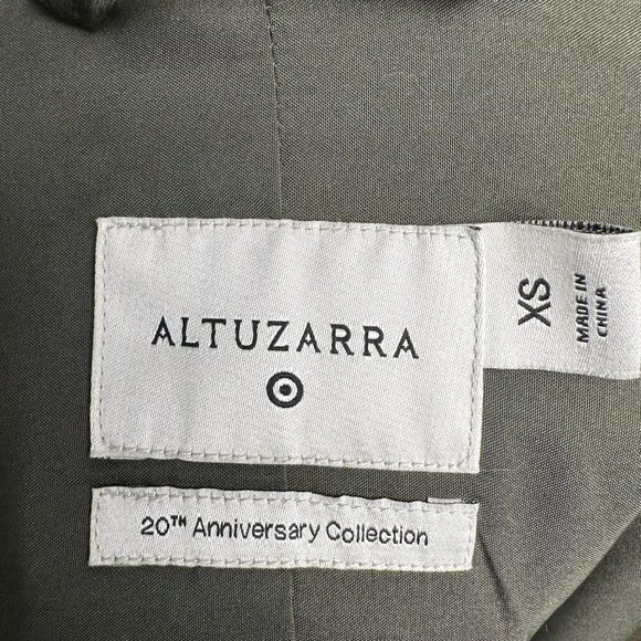 Altuzarra For‎ Target 20 Year Anniversary Jacket Trench Coat Belted Green XS - Picture 4 of 10